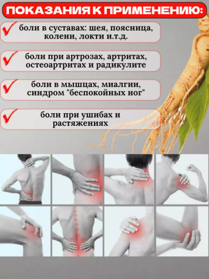 Пластыри обезболивающие согревающие для тела «Gold Insam Two»