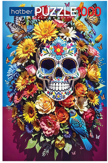 Пазл «Цветочный череп»