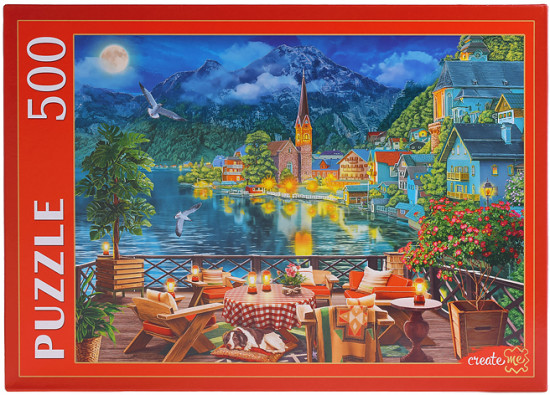 Пазл «Вечер у озера в Гальштате»