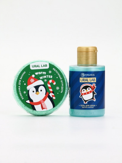 Набор косметики в тубусе «Пингвинята»