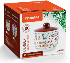 Сахарница с ложкой «Правила кухни» - Фото 1