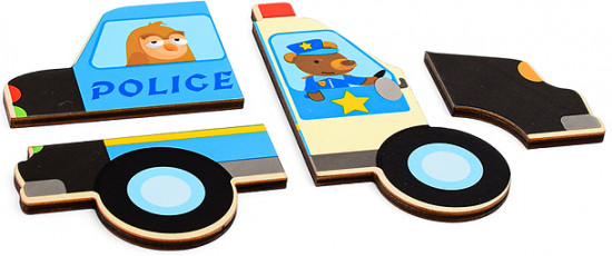 Пазл в рамке «Полицейская машина»