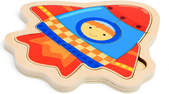 Пазл в рамке «Ракета»