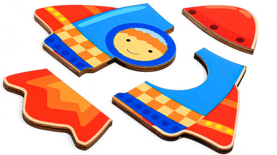 Пазл в рамке «Ракета»