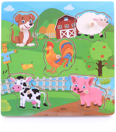 Пазл-вкладыш «В деревне»