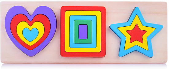 Пазл-вкладыш «Геометрические фигуры-1»