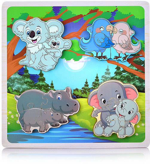 Пазл-вкладыш «Дикая природа»