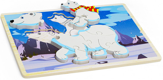 Пазл-вкладыш «Мишки на севере»