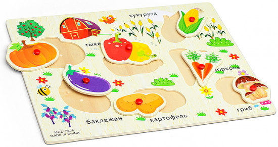 Пазл-вкладыш «Овощи»