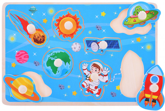 Пазл-вкладыш «Полет в космос»