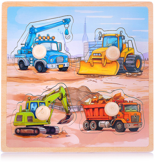Пазл-вкладыш «Строительная техника»