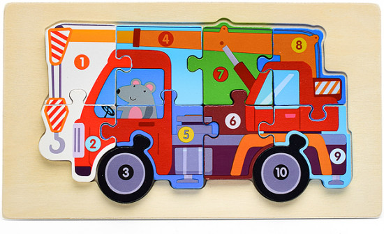 Пазл-вкладыш «Строительная техника»