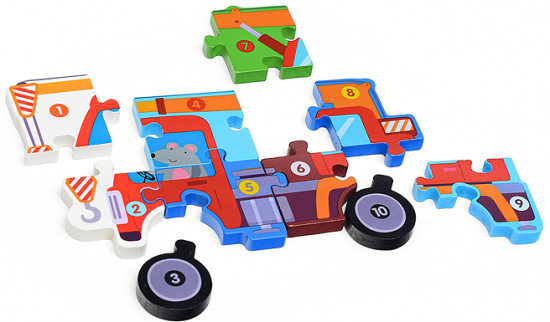 Пазл-вкладыш «Строительная техника»