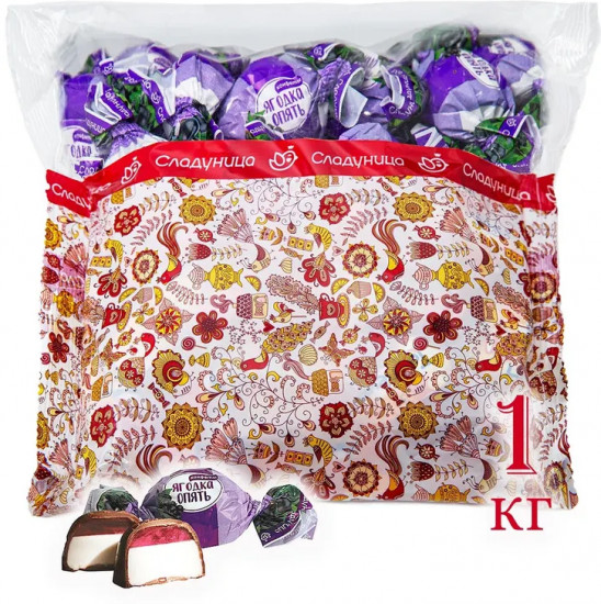 Конфеты из нежного воздушного суфле и черносмородинового джема «Ягодка опять»