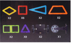 Конструктор магнитный «Цветные магниты» - Фото 4