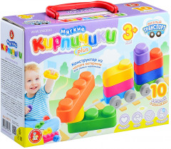 Конструктор «Мягкие кирпичики plus. Веселый транспорт» - Фото 1