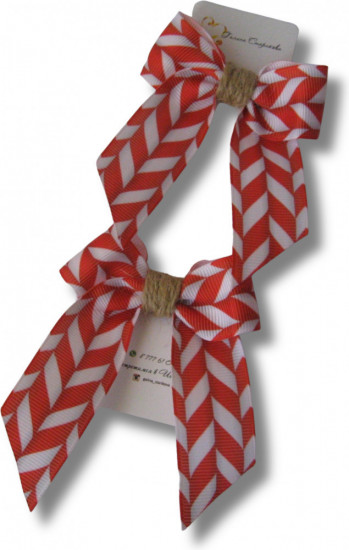 Набор бантиков для волос ручной работы на мини-резиночках «Winter bows»