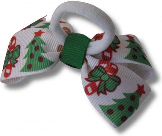 Набор бантиков для волос ручной работы на мини-резиночках «Winter bows»