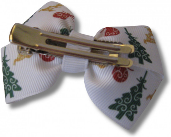 Набор бантиков для волос ручной работы на зажимах «Winter bows»