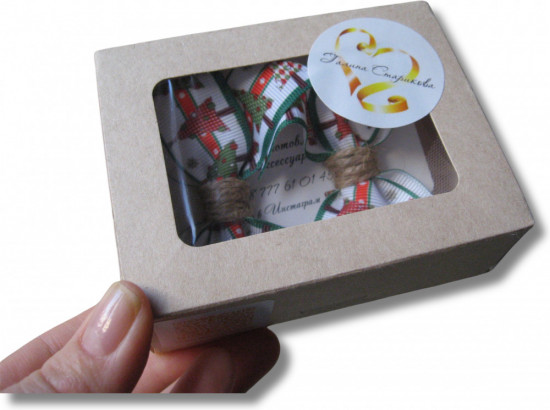 Набор бантиков для волос ручной работы на зажимах «Winter bows»