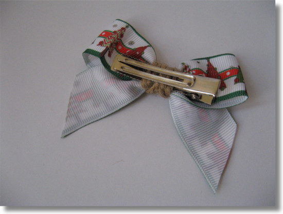 Набор бантиков для волос ручной работы на зажимах «Winter bows»