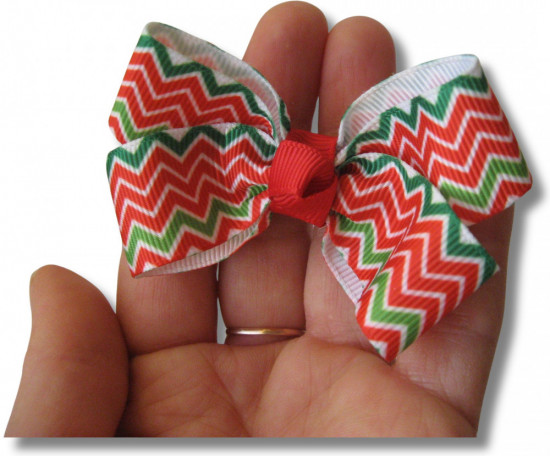 Набор бантиков для волос ручной работы на зажимах «Winter bows»