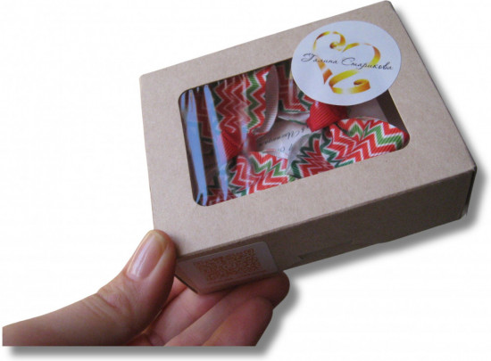 Набор бантиков для волос ручной работы на зажимах «Winter bows»