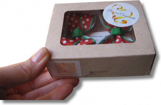 Набор бантиков для волос ручной работы на зажимах «Winter bows»