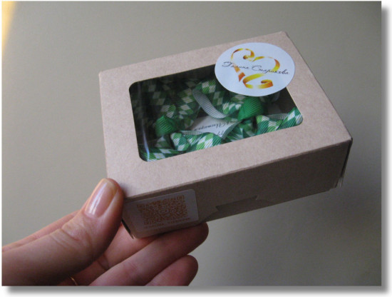 Набор бантиков для волос ручной работы на зажимах «Winter bows»