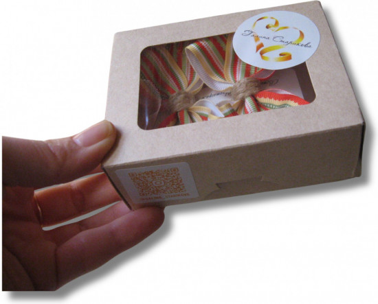 Набор бантиков для волос ручной работы на зажимах «Winter bows»