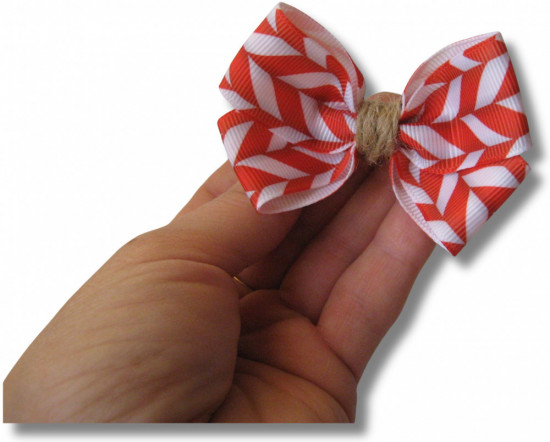 Набор бантиков для волос ручной работы на зажимах «Winter bows»