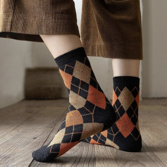Комплект теплых носков «Ромбы»