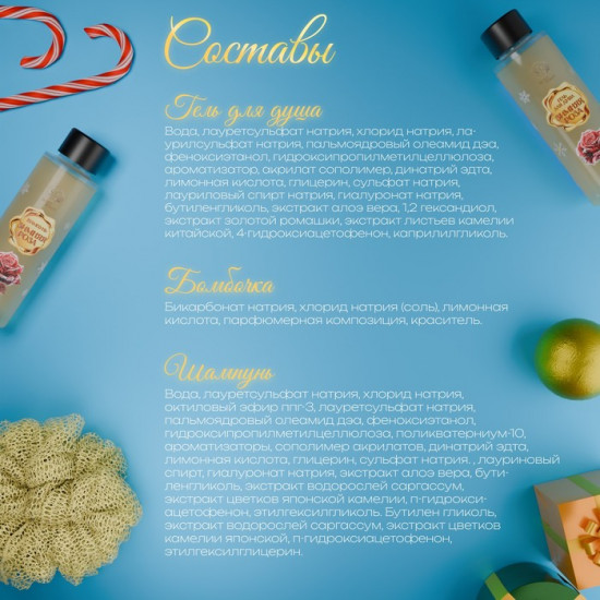 Новогодний подарочный набор косметики