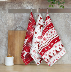 Полотенце вафельное «Рождественские олени» - Фото 2