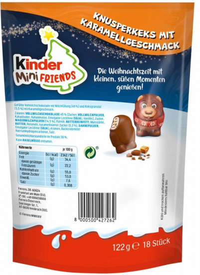 Набор конфет из молочного шоколада с кусочками карамели и печенья «Мишка»