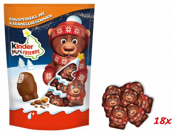 Набор конфет из молочного шоколада с кусочками карамели и печенья «Мишка»