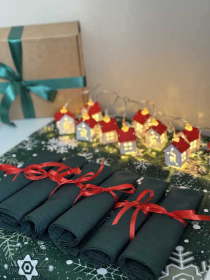 Новогодний набор для декора стола «Домик»