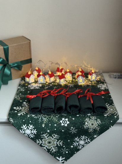 Новогодний набор для декора стола «Домик»