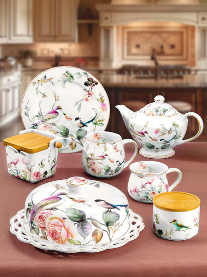 Сахарница с ложкой «Певчие птички»