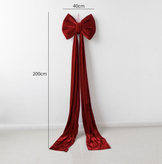 Большой бант на елку новогодний