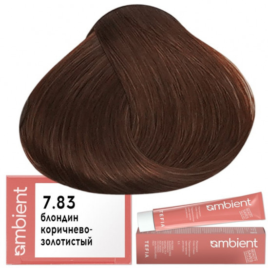 Крем-краска для волос перманентная, оттенок 7.83 Блондин коричнево-золотистый