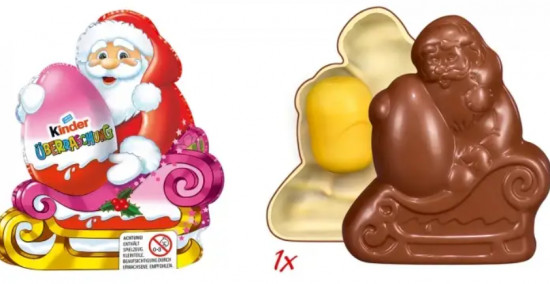 Фигурка из молочного шоколада с игрушкой-сюрпризом «Шоколадный Санта»