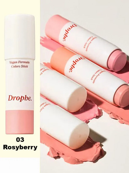 Румяна-стик для лица «Drop Be», оттенок 03 Blusher Rosyberry