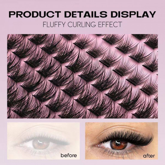 Комплект пучковых накладных ресниц «Groinneya»