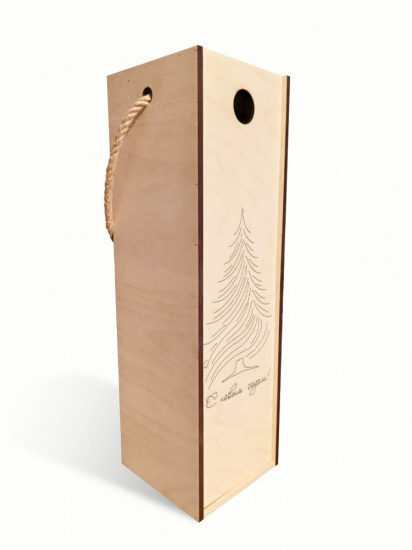 Ящик для вина неокрашенный