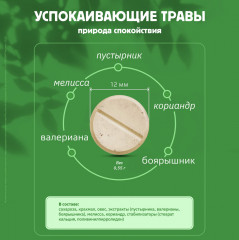 Таблетки успокаивающие с травами, пустырником и валерианой - Фото 2
