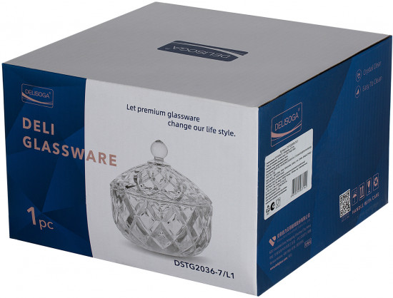 Сахарница с крышкой «Deli glass»