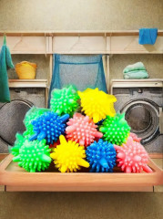 Набор мячиков для стирки белья из деликатных тканей, полотенец и пуховиков - Фото 7