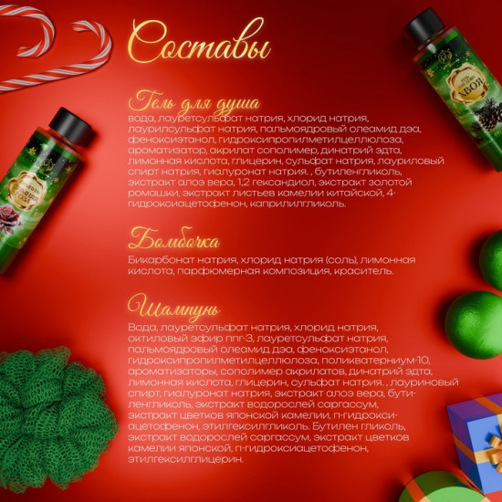 Новогодний подарочный набор косметики