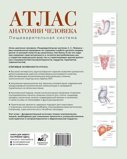 Атлас анатомии человека. Пищеварительная система